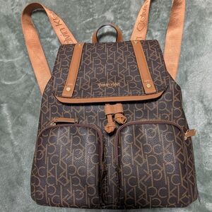 Calvin Klein Brown Monogram Backpack